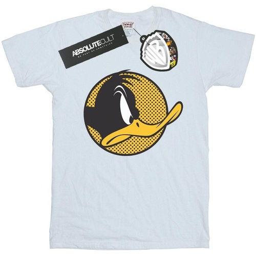 Abbigliamento Uomo T-shirts a maniche lunghe Dessins Animés Daffy Duck Dotted Profile Bianco