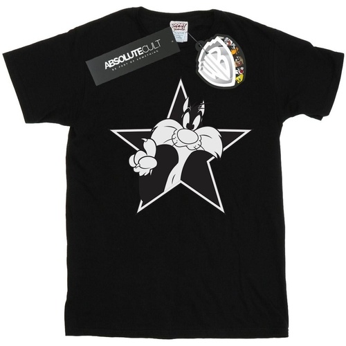 Abbigliamento Uomo T-shirts a maniche lunghe Dessins Animés Sylvester Mono Star Nero