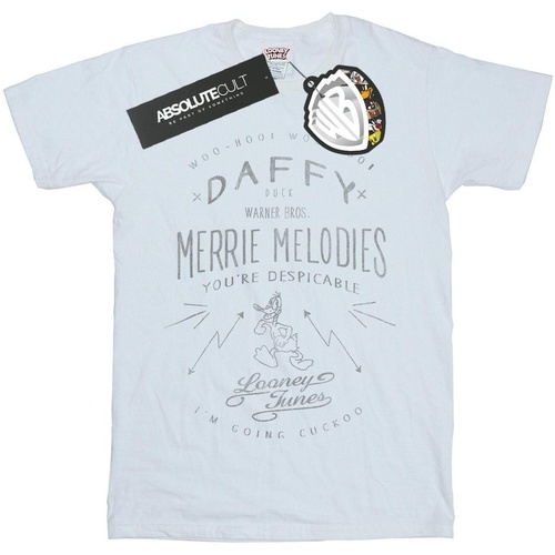 Abbigliamento Uomo T-shirts a maniche lunghe Dessins Animés Daffy Duck Despicable Bianco