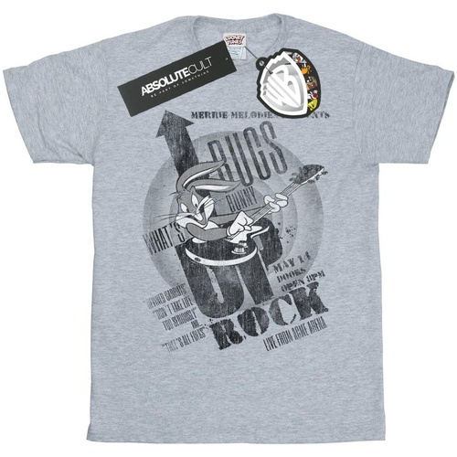 Abbigliamento Uomo T-shirts a maniche lunghe Dessins Animés Bugs Bunny What's Up Rock Grigio