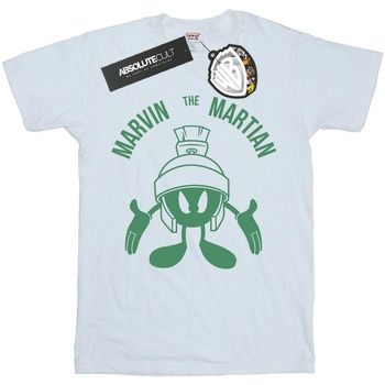 Abbigliamento Uomo T-shirts a maniche lunghe Dessins Animés Marvin The Martian Large Head Bianco