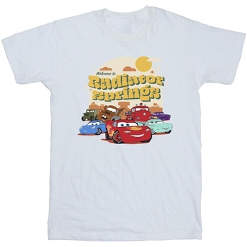 Abbigliamento Bambina T-shirts a maniche lunghe Disney Cars Radiator Springs Group Bianco