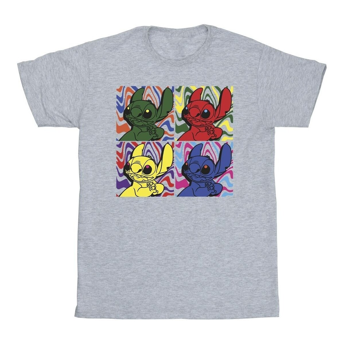 Abbigliamento Bambino T-shirt maniche corte Disney Lilo & Stitch Pop Art Grigio