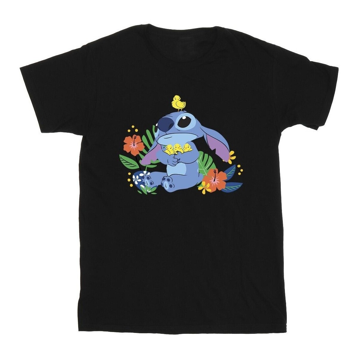Abbigliamento Bambino T-shirt maniche corte Disney Lilo & Stitch Birds Nero