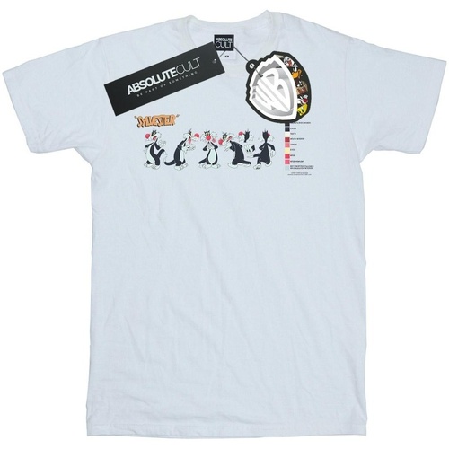 Abbigliamento Uomo T-shirts a maniche lunghe Dessins Animés Sylvester Colour Code Bianco