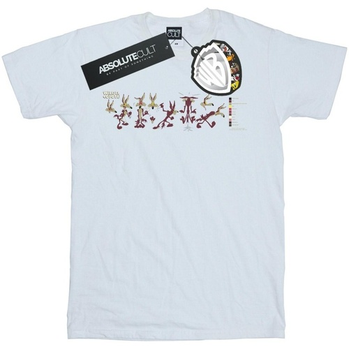 Abbigliamento Uomo T-shirts a maniche lunghe Dessins Animés Wile E Coyote Colour Code Bianco
