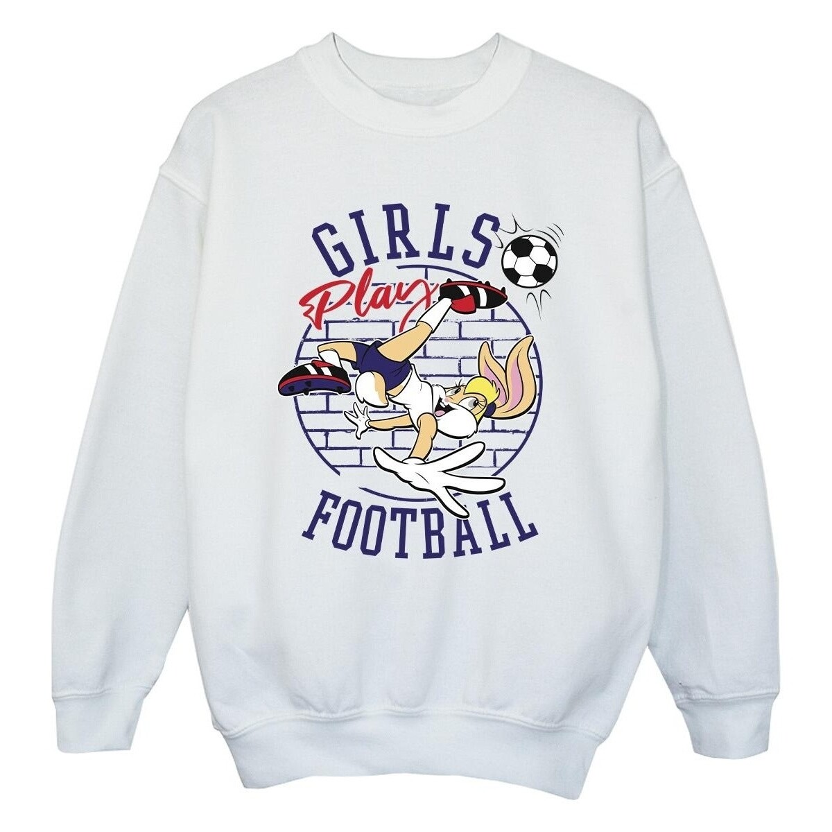 Abbigliamento Bambina Felpe Dessins Animés Lola Bunny Girls Play Football Bianco