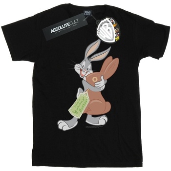 Abbigliamento Uomo T-shirts a maniche lunghe Dessins Animés Bugs Bunny Yummy Easter Nero