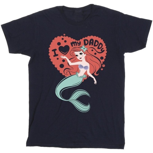 Abbigliamento Bambino T-shirt maniche corte Disney The Little Mermaid Love Daddy Blu