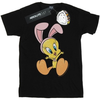 Abbigliamento Uomo T-shirts a maniche lunghe Dessins Animés Tweety Pie Bunny Ears Nero