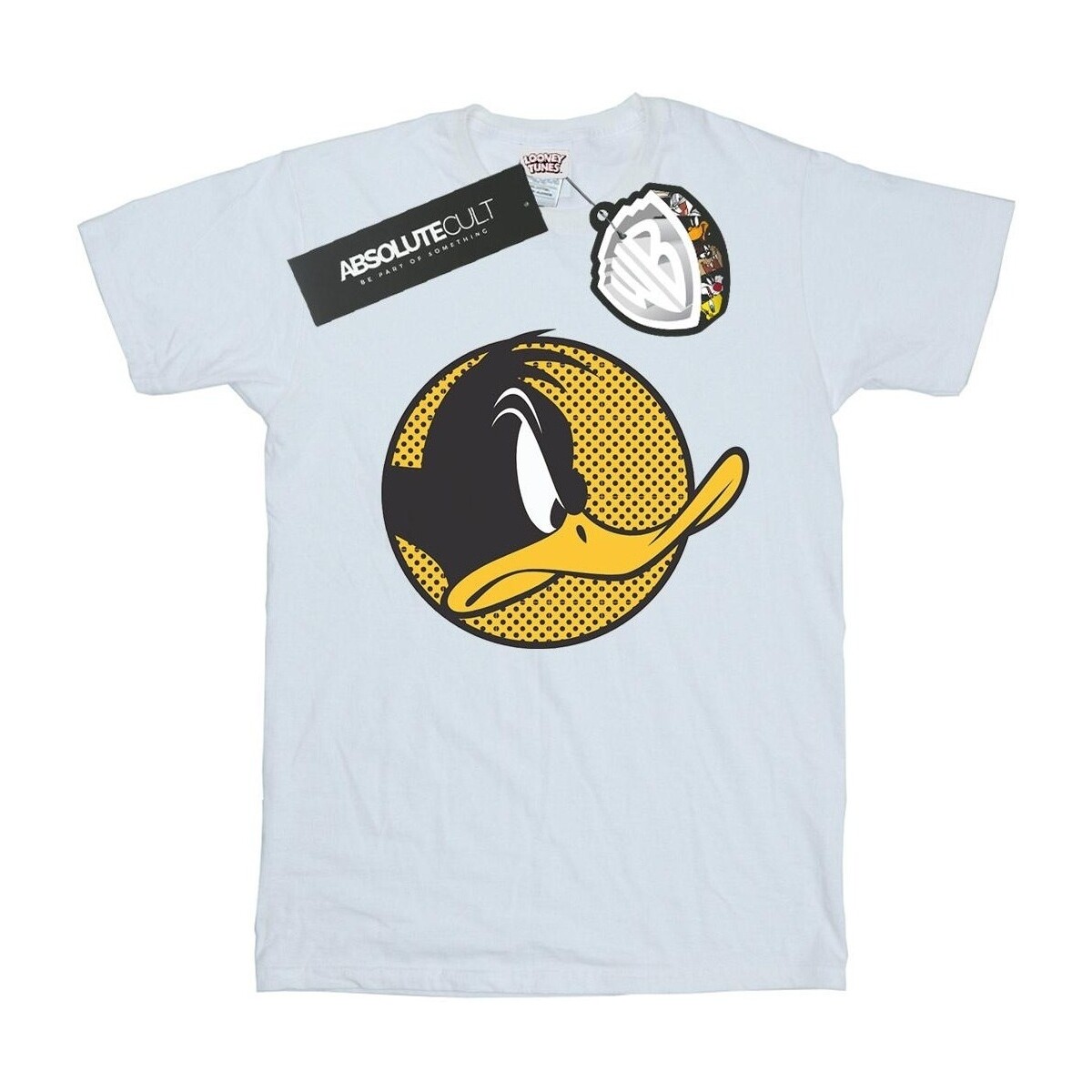 Abbigliamento Bambino T-shirt maniche corte Dessins Animés Daffy Duck Dotted Profile Bianco