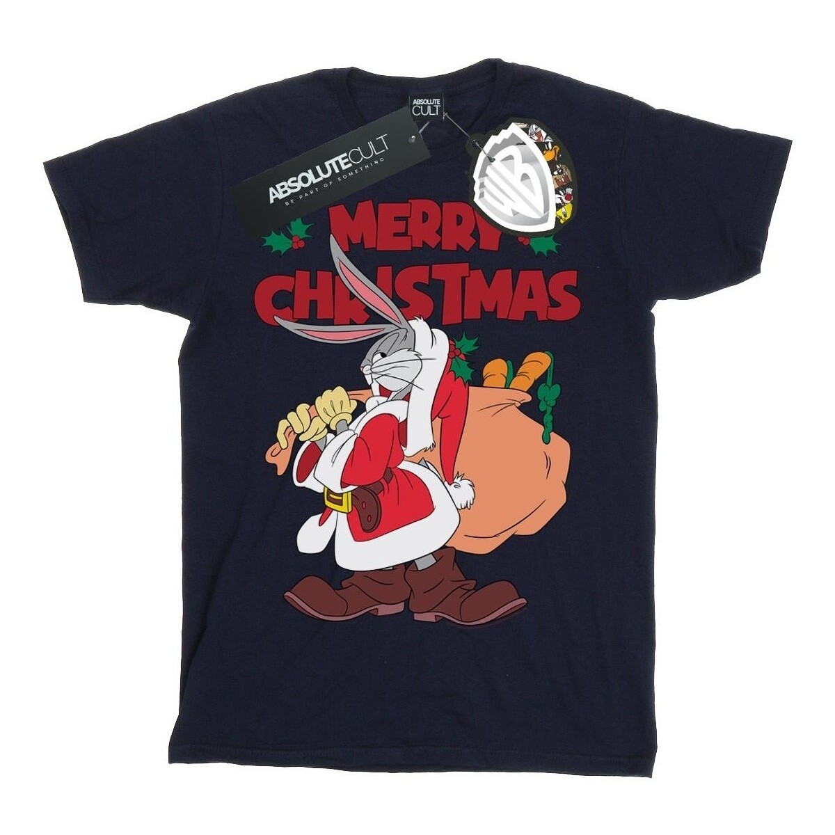 Abbigliamento Uomo T-shirts a maniche lunghe Dessins Animés Santa Bugs Bunny Blu