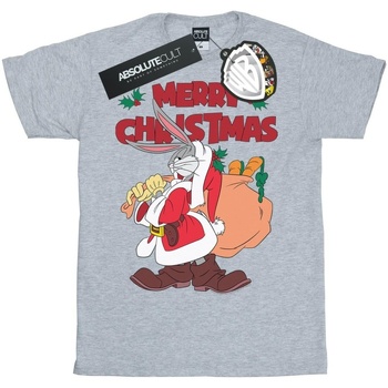 Abbigliamento Uomo T-shirts a maniche lunghe Dessins Animés Santa Bugs Bunny Grigio