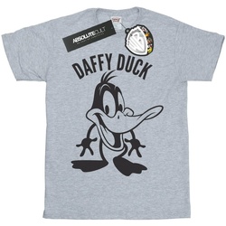 Abbigliamento Bambino T-shirt maniche corte Dessins Animés Daffy Duck Large Head Grigio