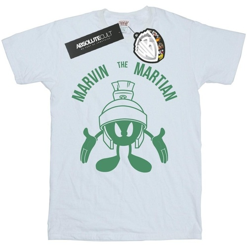 Abbigliamento Bambino T-shirt maniche corte Dessins Animés Marvin The Martian Large Head Bianco