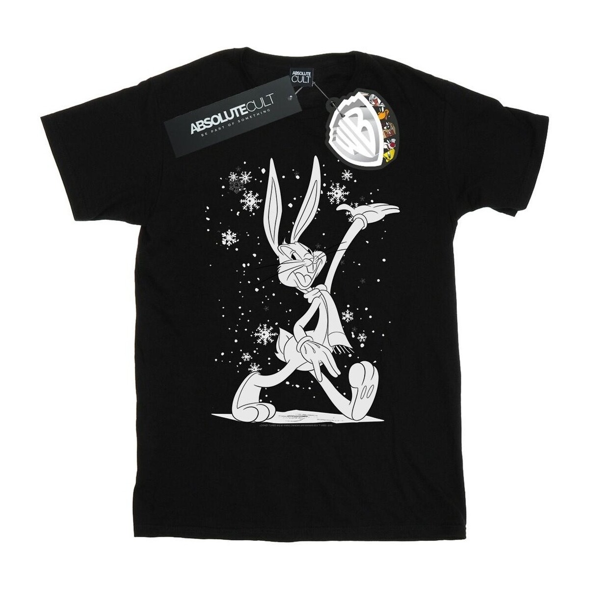 Abbigliamento Uomo T-shirts a maniche lunghe Dessins Animés Bugs Bunny Let It Snow Nero