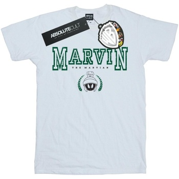 Abbigliamento Uomo T-shirts a maniche lunghe Dessins Animés Marvin The Martian Bianco