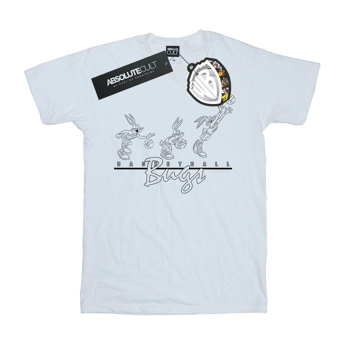 Abbigliamento Uomo T-shirts a maniche lunghe Dessins Animés Basketball Bugs Bianco