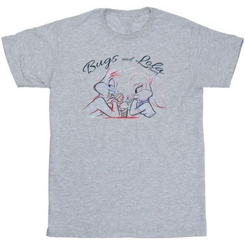 Abbigliamento Uomo T-shirts a maniche lunghe Dessins Animés Bugs And Lola Sketch Grigio