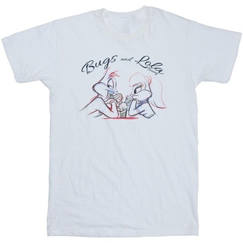 Abbigliamento Uomo T-shirts a maniche lunghe Dessins Animés Bugs And Lola Sketch Bianco