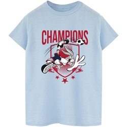 Abbigliamento Uomo T-shirts a maniche lunghe Dessins Animés Bugs Bunny Champions Blu