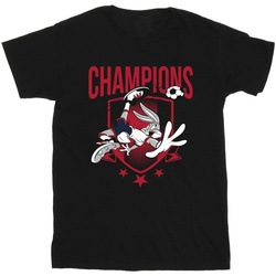 Abbigliamento Uomo T-shirts a maniche lunghe Dessins Animés Bugs Bunny Champions Nero