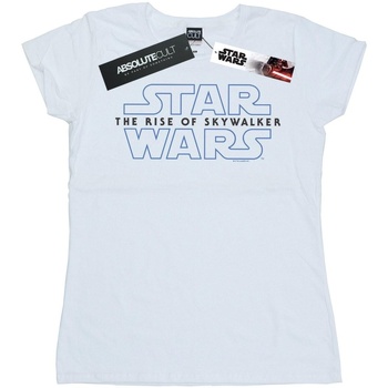 Abbigliamento Donna T-shirts a maniche lunghe Star Wars: The Rise Of Skywalker Star Wars The Rise Of Skywalker Logo Bianco