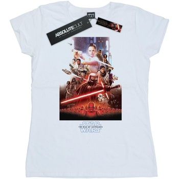 Abbigliamento Donna T-shirts a maniche lunghe Star Wars: The Rise Of Skywalker Poster Bianco