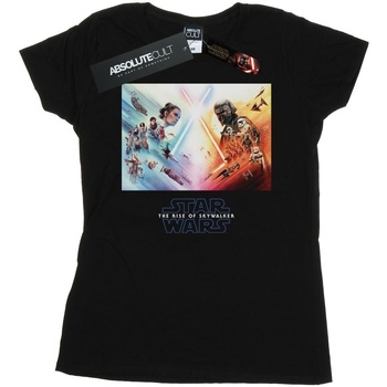 Abbigliamento Donna T-shirts a maniche lunghe Star Wars: The Rise Of Skywalker Battle Poster Nero