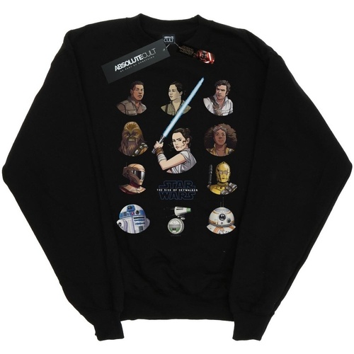 Abbigliamento Bambino Felpe Star Wars: The Rise Of Skywalker Resistance Character Line Up Nero
