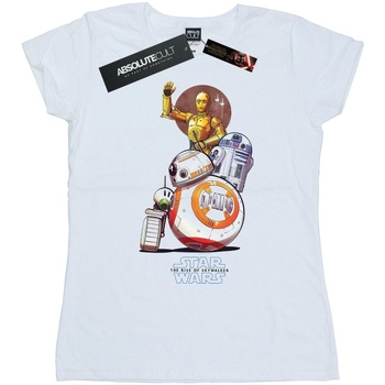 Abbigliamento Donna T-shirts a maniche lunghe Star Wars: The Rise Of Skywalker Droids Illustration Bianco