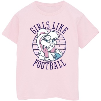 Abbigliamento Bambina T-shirts a maniche lunghe Dessins Animés Lola Bunny Girls Like Football Rosso