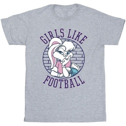 Abbigliamento Bambina T-shirts a maniche lunghe Dessins Animés Lola Bunny Girls Like Football Grigio