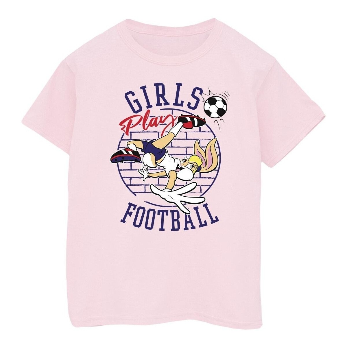 Abbigliamento Bambina T-shirts a maniche lunghe Dessins Animés Lola Bunny Girls Play Football Rosso