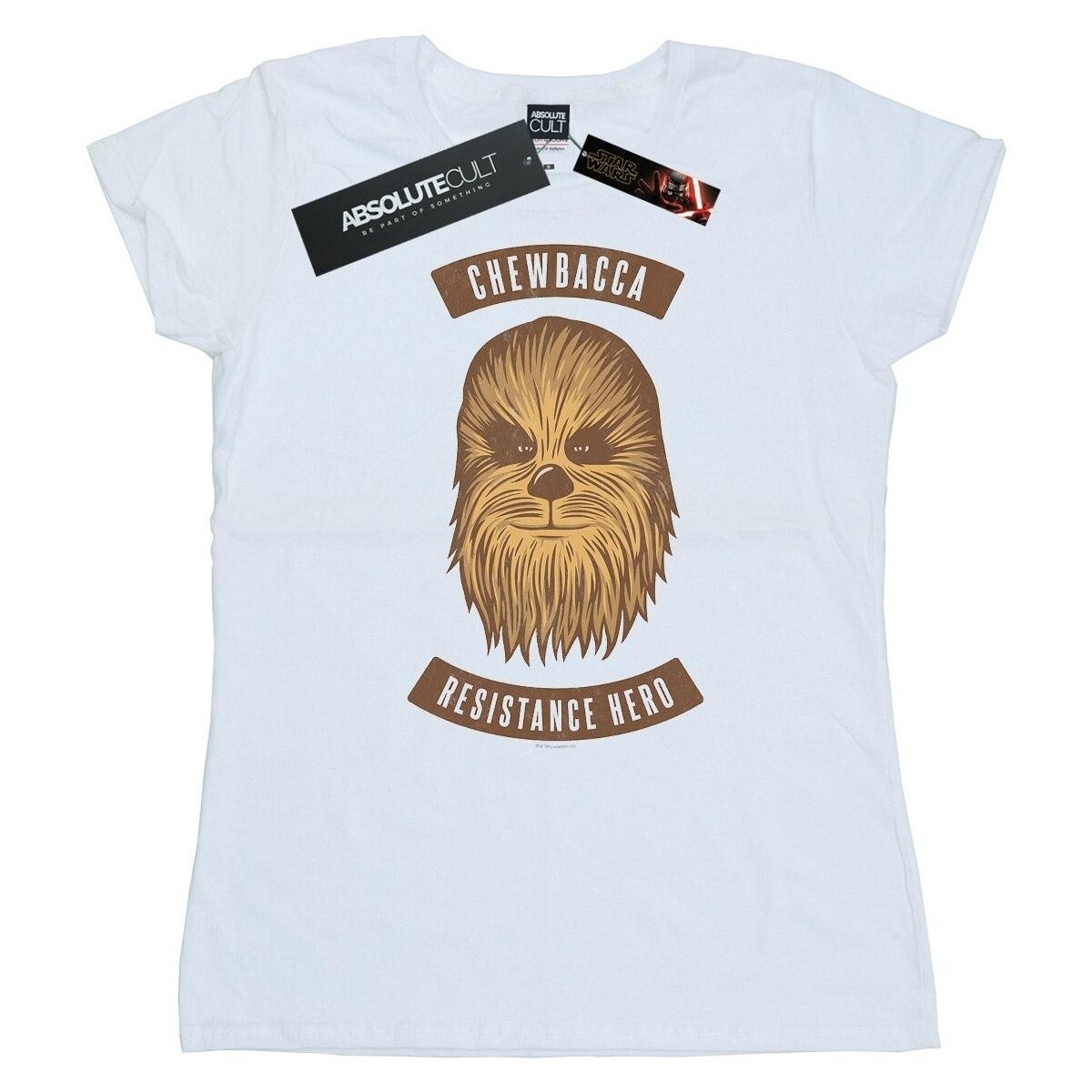Abbigliamento Donna T-shirts a maniche lunghe Star Wars: The Rise Of Skywalker Chewbacca Resistance Hero Bianco