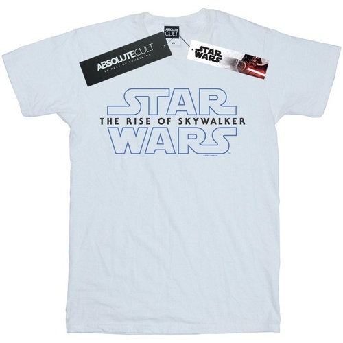 Abbigliamento Bambina T-shirts a maniche lunghe Star Wars: The Rise Of Skywalker Logo Bianco