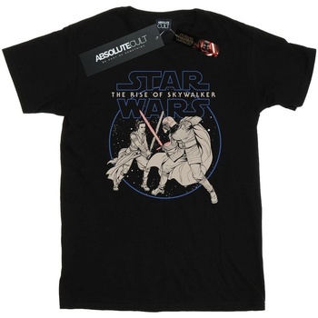 Abbigliamento Bambina T-shirts a maniche lunghe Star Wars: The Rise Of Skywalker Rey And Kylo Combat Nero