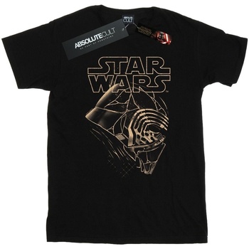 Abbigliamento Bambina T-shirts a maniche lunghe Star Wars: The Rise Of Skywalker Star Wars The Rise Of Skywalker Kylo Ren Mask Nero
