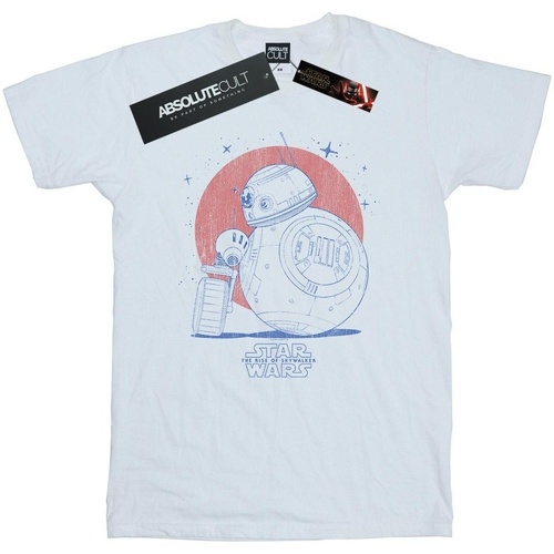 Abbigliamento Bambino T-shirt maniche corte Star Wars: The Rise Of Skywalker BB-8 And D-O Distressed Bianco