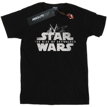 Abbigliamento Bambino T-shirt maniche corte Star Wars: The Rise Of Skywalker Rey And Kylo Battle Nero