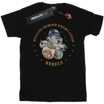 Abbigliamento Bambino T-shirt maniche corte Star Wars: The Rise Of Skywalker Rolling Behind Enemy Lines Nero