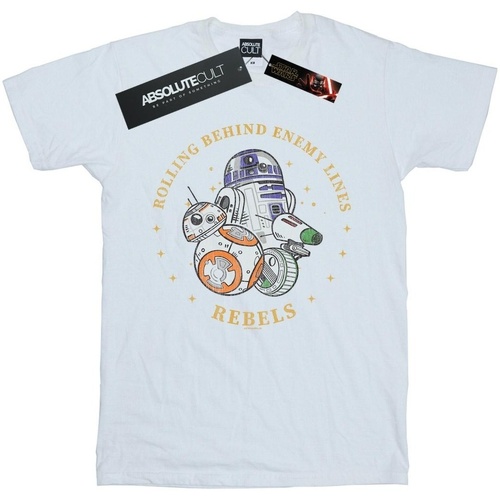 Abbigliamento Bambino T-shirt maniche corte Star Wars: The Rise Of Skywalker Rolling Behind Enemy Lines Bianco