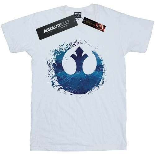 Abbigliamento Bambino T-shirt maniche corte Star Wars: The Rise Of Skywalker Resistance Symbol Wave Bianco