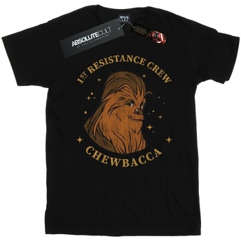 Abbigliamento Bambino T-shirt maniche corte Star Wars: The Rise Of Skywalker Star Wars The Rise Of Skywalker Chewbacca First Resistance Crew Nero