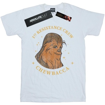 Abbigliamento Bambino T-shirt maniche corte Star Wars: The Rise Of Skywalker Chewbacca First Resistance Crew Bianco