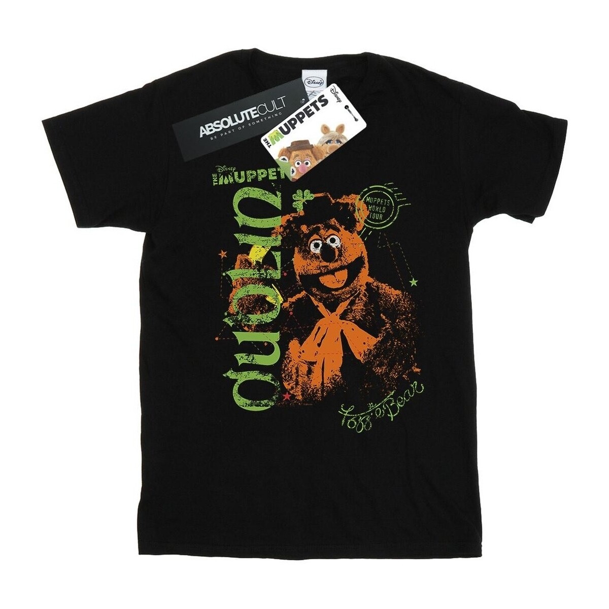 Abbigliamento Uomo T-shirts a maniche lunghe Disney The Muppets Fozzie Bear In Dublin Nero