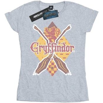Abbigliamento Donna T-shirts a maniche lunghe Harry Potter Gryffindor Lozenge Grigio