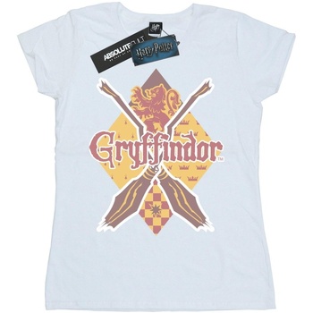 Abbigliamento Donna T-shirts a maniche lunghe Harry Potter Gryffindor Lozenge Bianco