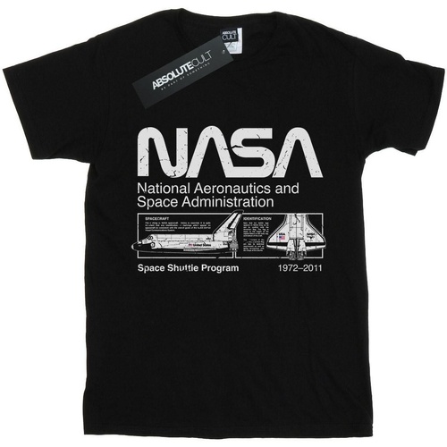Abbigliamento Bambino T-shirt maniche corte Nasa Classic Space Shuttle Nero