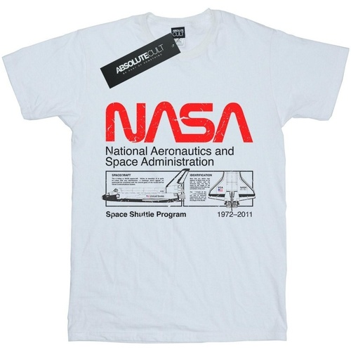 Abbigliamento Bambino T-shirt maniche corte Nasa Classic Space Shuttle Bianco